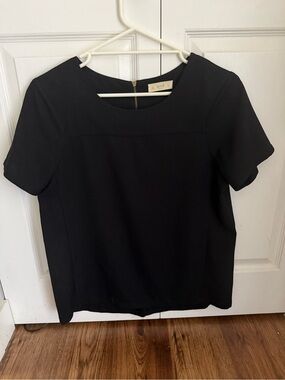 Seed Heritage Black Short Sleeve Crew Neck Top